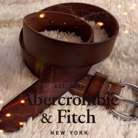VERY RARE Abercrombie & Fitch Brown Italian Leather Belt - Picture 5 of 8